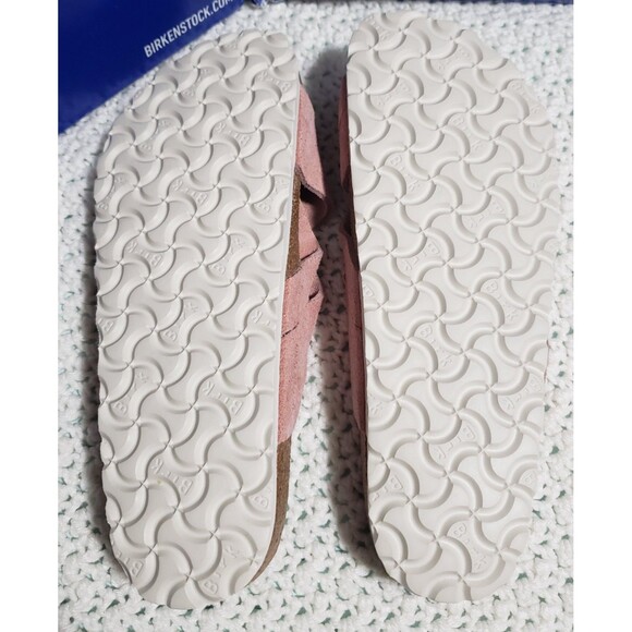 Birkenstock New w/ Box Lugano Pink Clay Suede Leather Soft Footbed Nar 41 US 10 - Picture 8 of 16